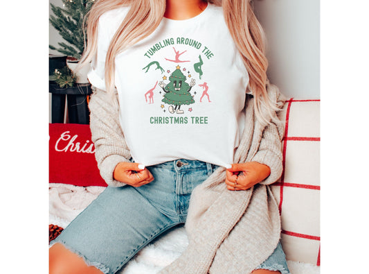 Christmas Gymnastics Shirt Tumbling Around the Christmas Tree,