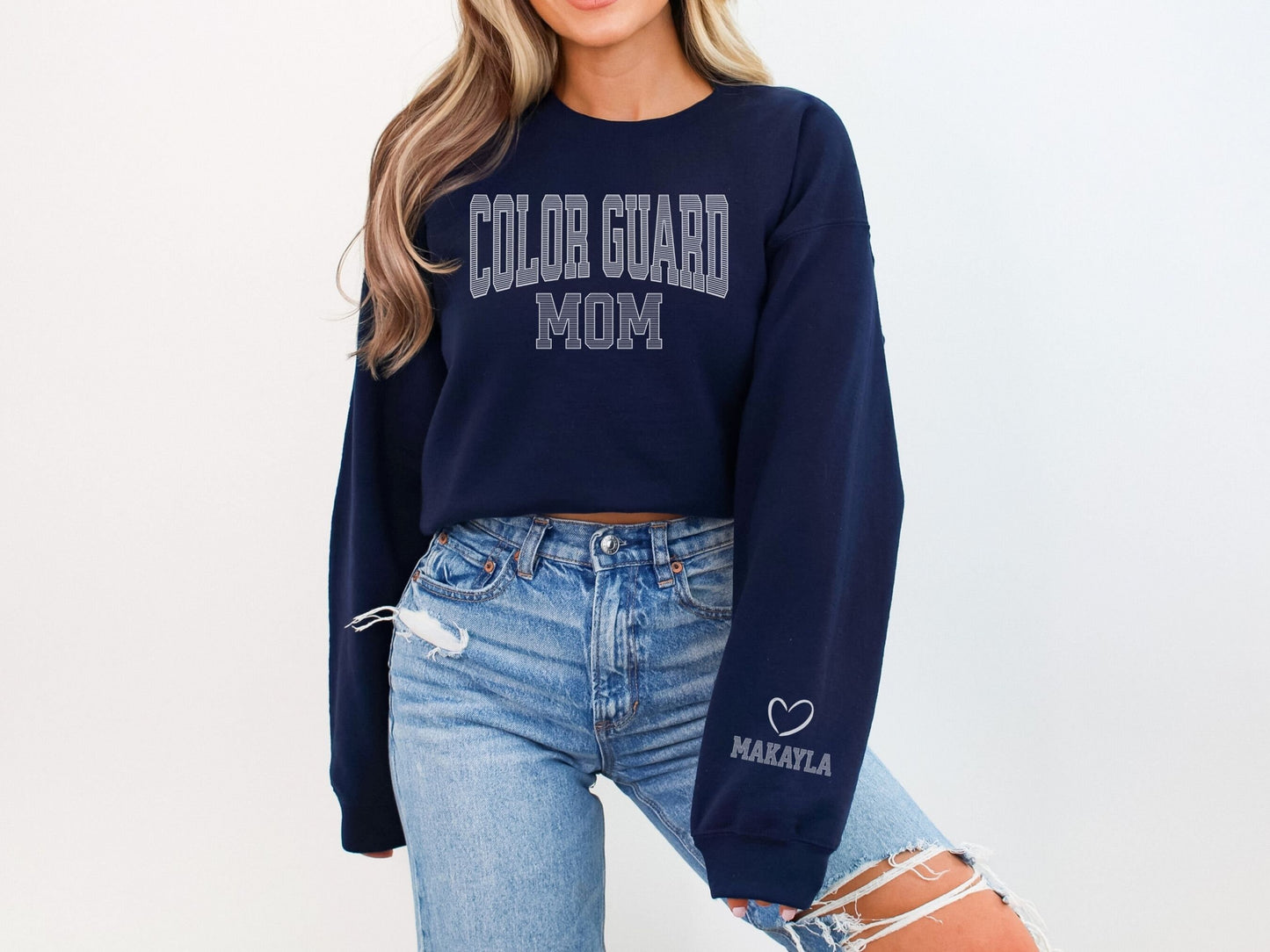 Personalized  Color Guard Mom Sweatshirt