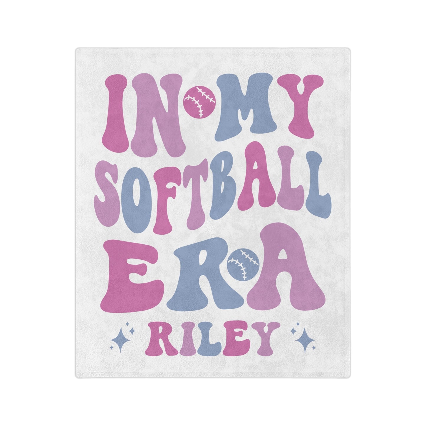 In My Softball Era Custom Blanket