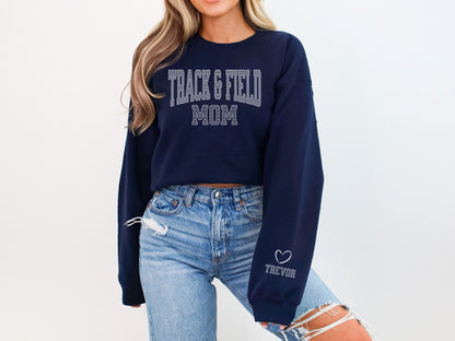 Personalized Track and Field Mom Sweatshirt