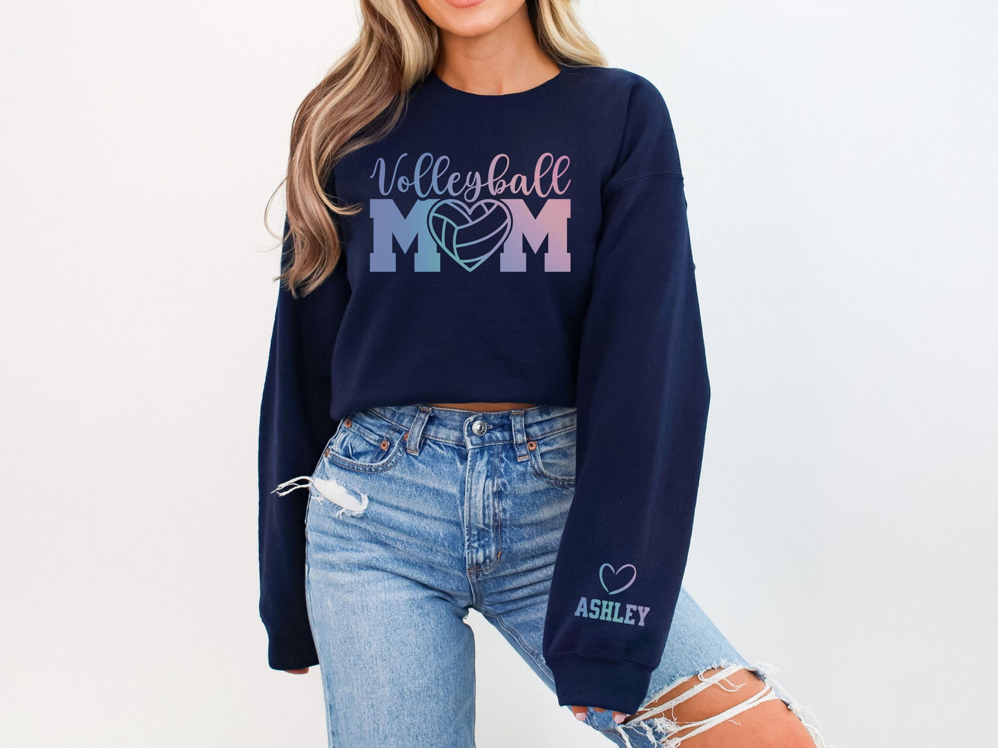 Personalized Volleyball Mom Sweatshirt