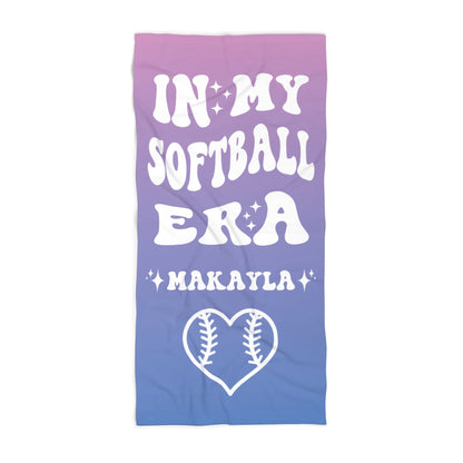 In My Softball Era Custom Towel