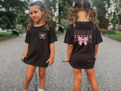 Personalized  Coquette Bow 12th Birthday Shirt