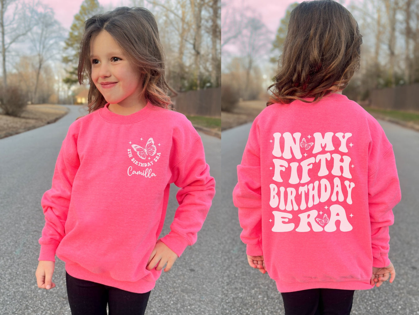 Personalized In My Fifth Birthday Era Sweatshirt