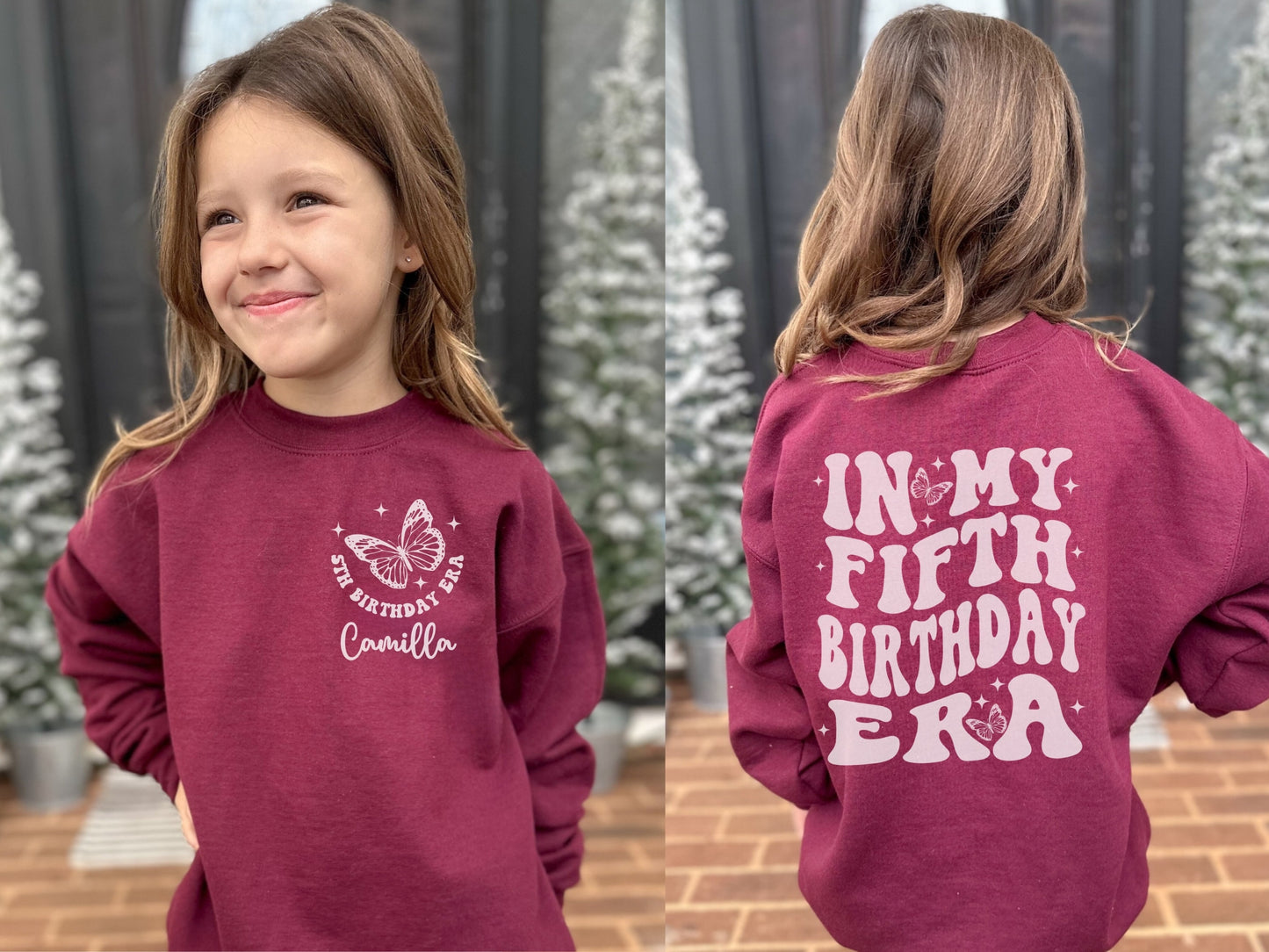 Personalized In My Fifth Birthday Era Sweatshirt