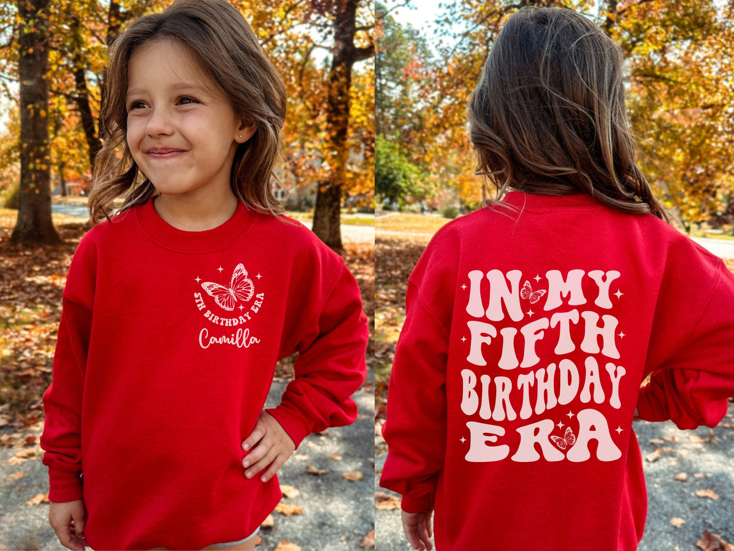 Personalized In My Fifth Birthday Era Sweatshirt