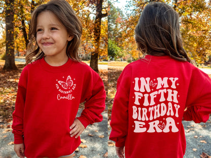 Personalized In My Fifth Birthday Era Sweatshirt