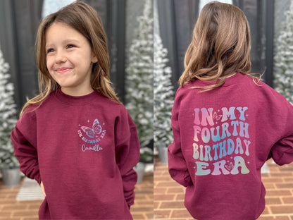 Custom In My Fourth Birthday Era Sweatshirt