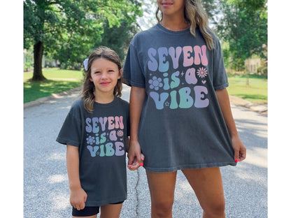 Seven is a Vibe Shirt Seventh Birthday Shirt