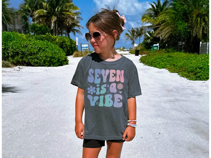 Seven is a Vibe Shirt Seventh Birthday Shirt