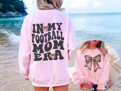 In My Football Mom Era Bow Coquette Sweatshirt