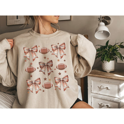 Football Bow Sweatshirt