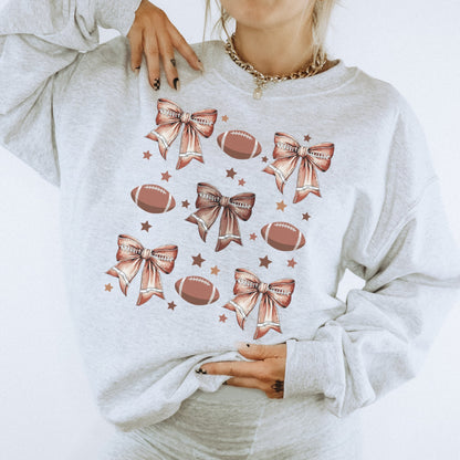 Football Bow Sweatshirt