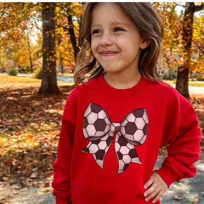 Soccer Bow Sweatshirt