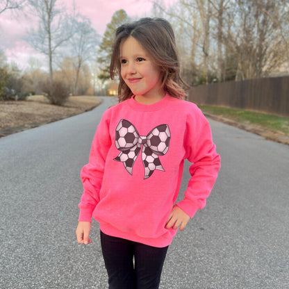 Soccer Bow Sweatshirt