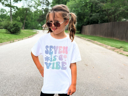 Seven is a Vibe Shirt Seventh Birthday Shirt