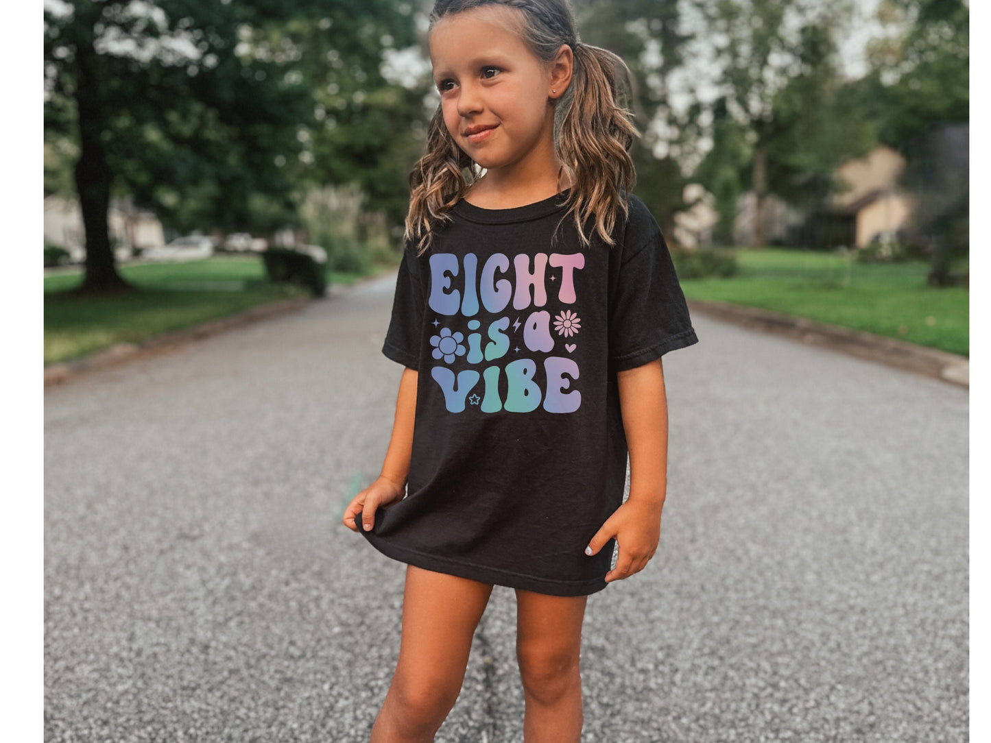 Eight is a Vibe 8th Birthday Shirt