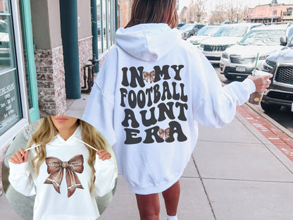 In My Football Aunt Era Bow Coquette Sweatshirt