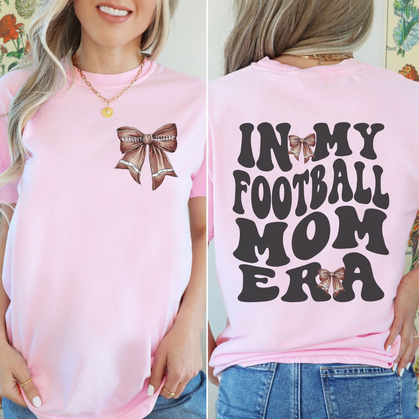 In My Football Mom Era Bow Coquette Shirt