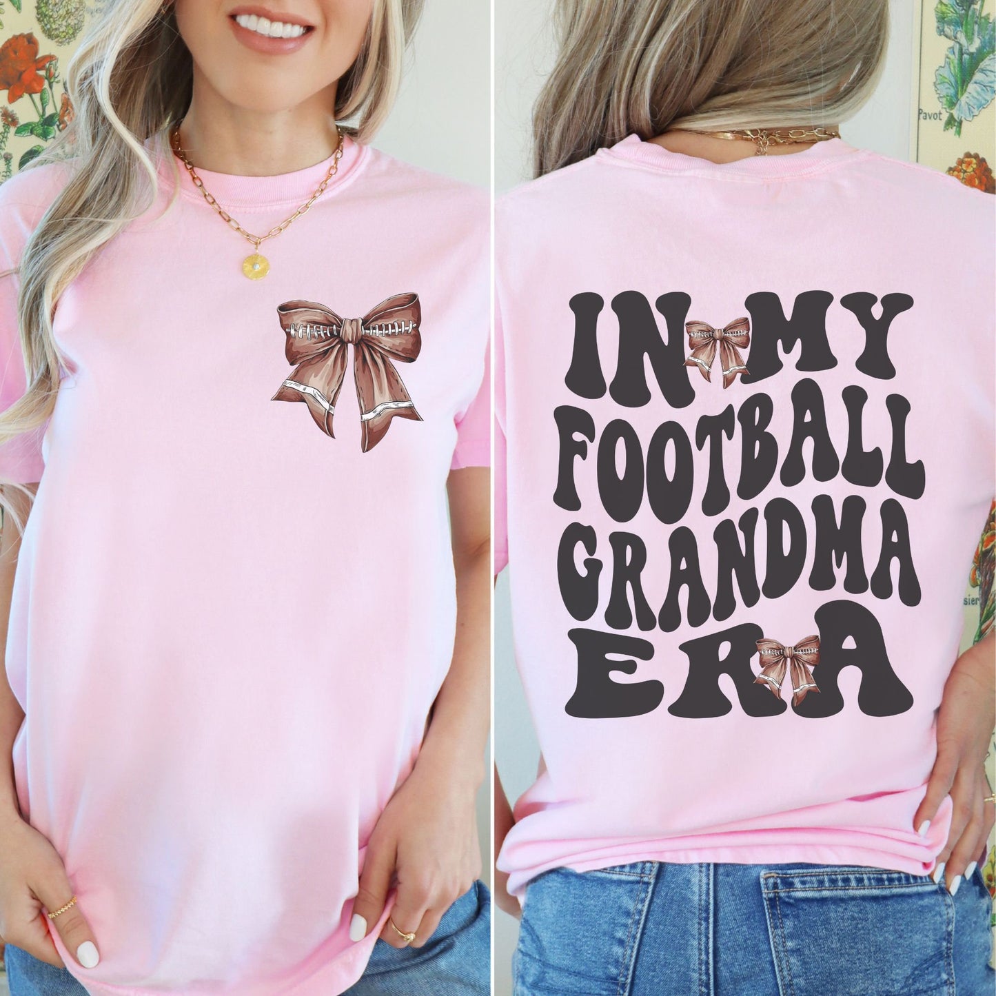 In My Football Grandma Era Bow Coquette Shirt