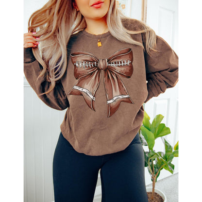 Football Bow Sweatshirt