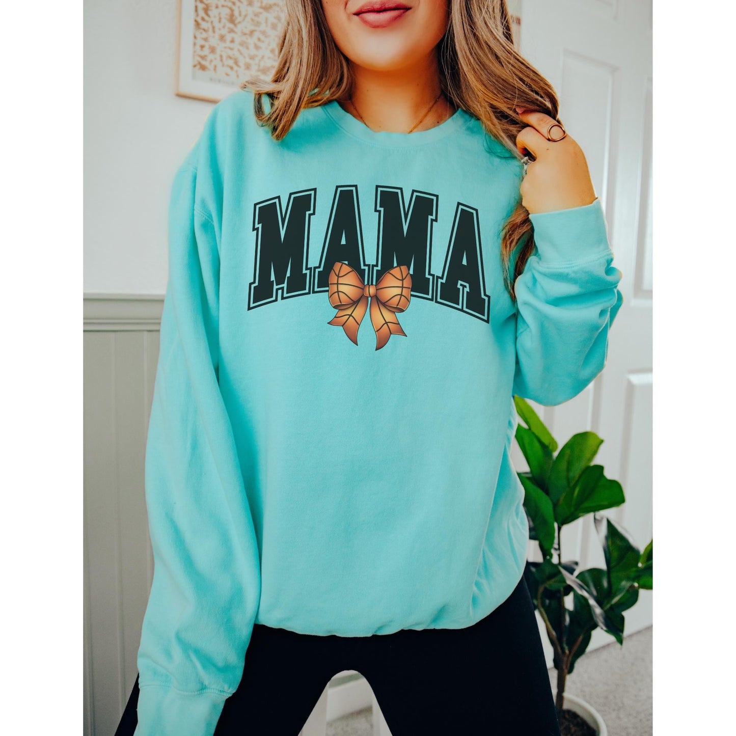 Basketball Mama Bow Sweatshirt