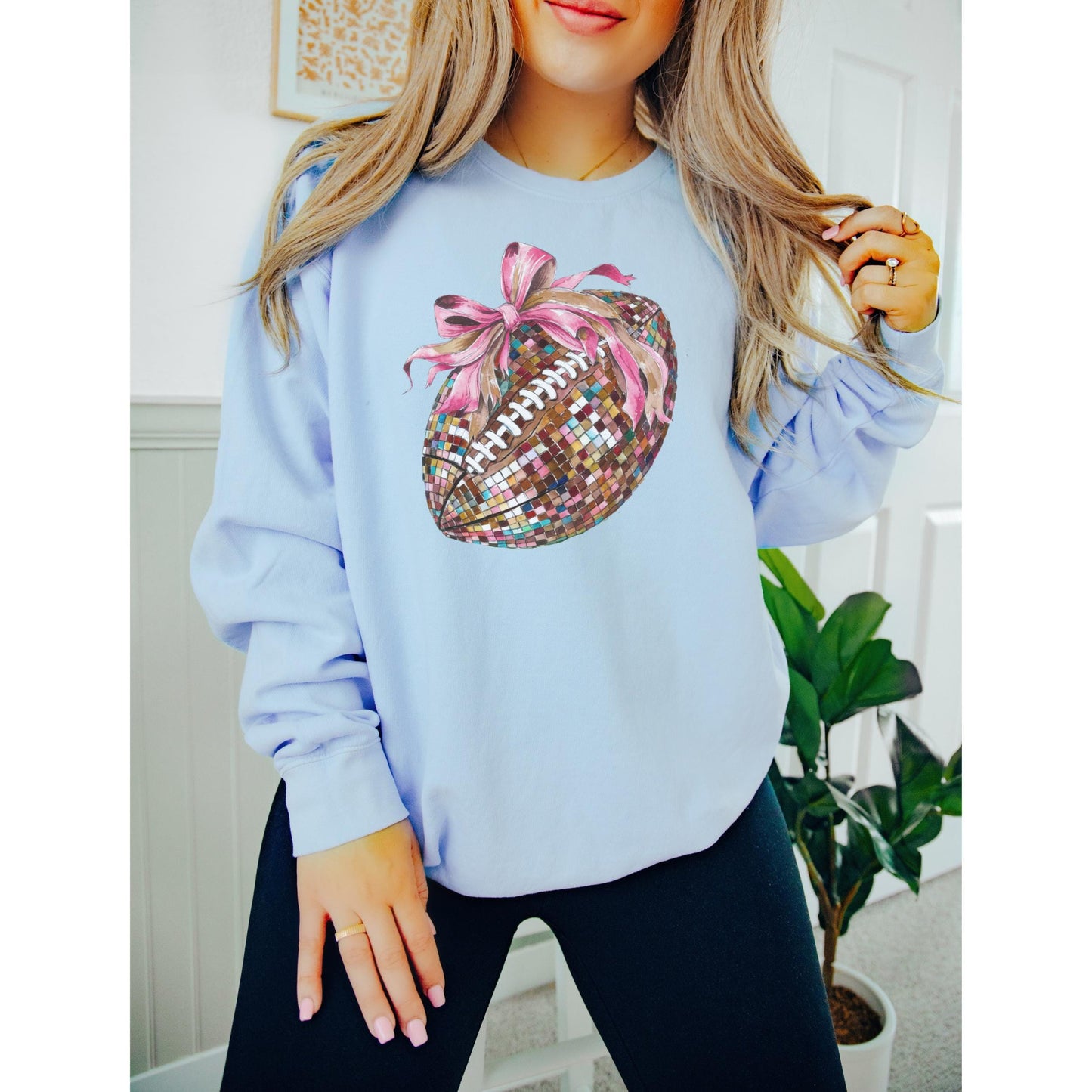 Football Bow Sweatshirt