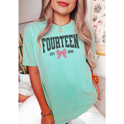 Coquette Bow Fourteenth Birthday Shirt