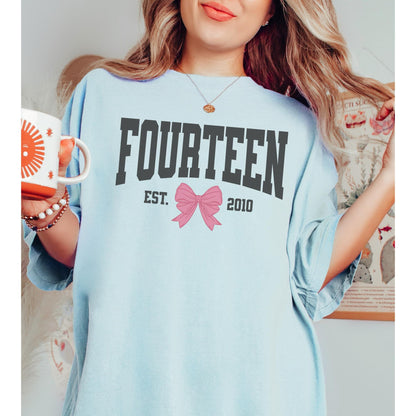 Coquette Bow Fourteenth Birthday Shirt