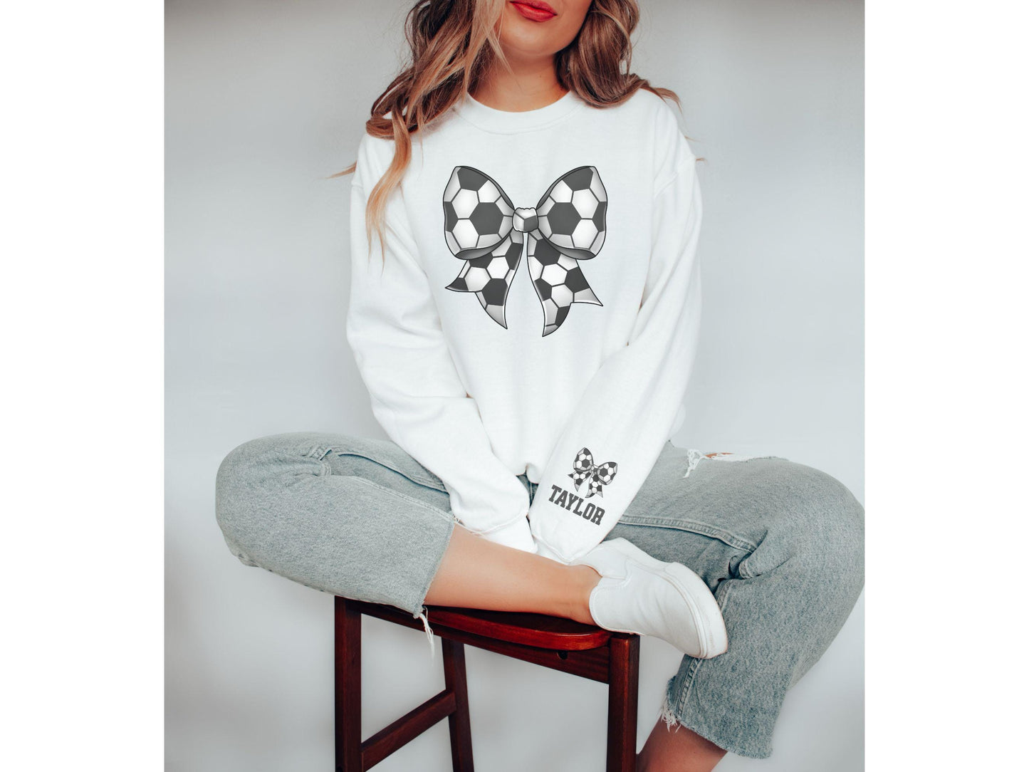 Soccer Bow Sweatshirt