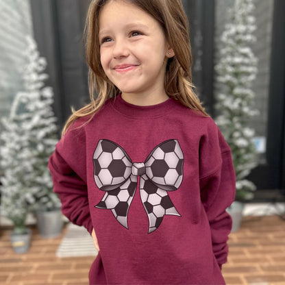 Soccer Bow Sweatshirt