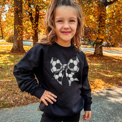 Soccer Bow Sweatshirt