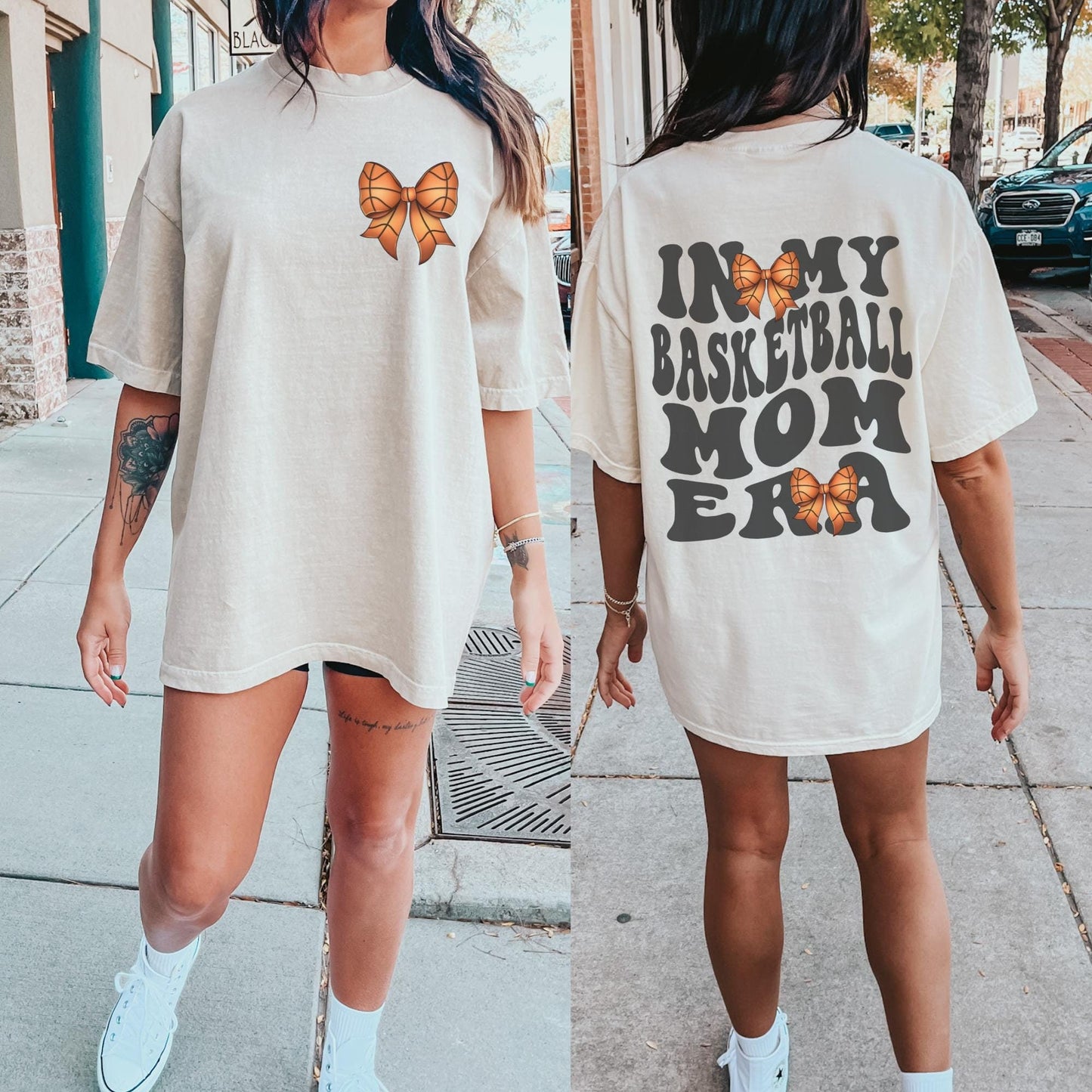 In My Basketball Mom Era Bow Coquette Shirt