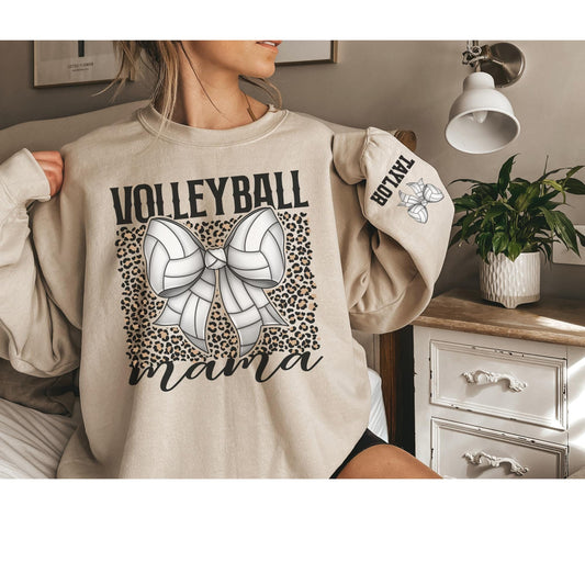 Volleyball Mom Bow Sweatshirt