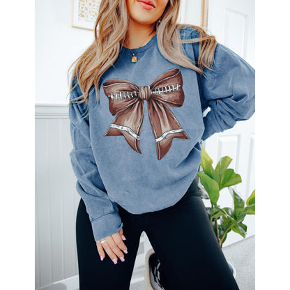 Football Bow Sweatshirt