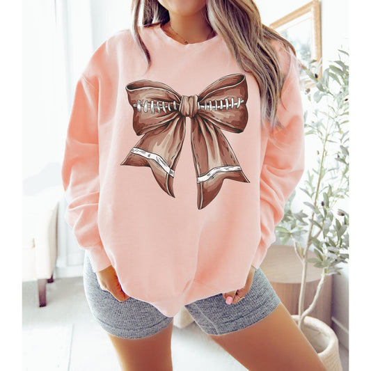 Football Bow Sweatshirt