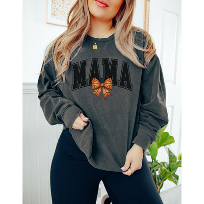 Basketball Mama Bow Sweatshirt