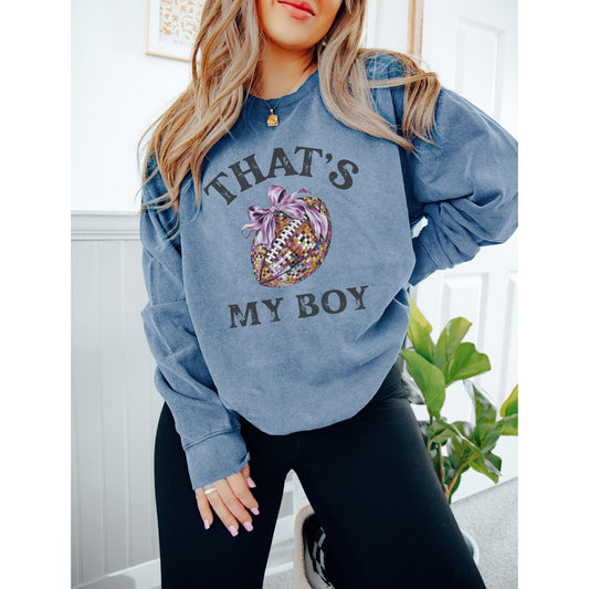 Football Mom Disco Coquette Bow Sweatshirt