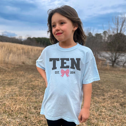 Coquette Bow Tenth Birthday Shirt