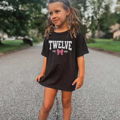 Coquette Bow Twelfth Birthday Shirt