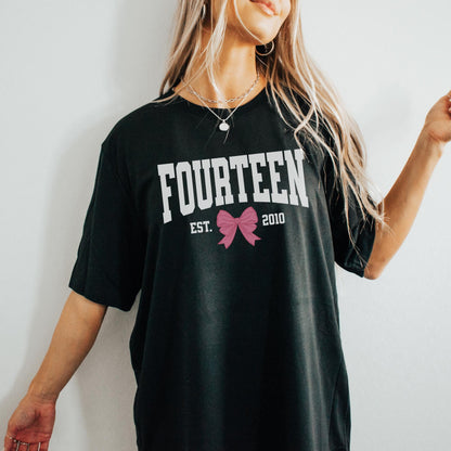 Coquette Bow Fourteenth Birthday Shirt