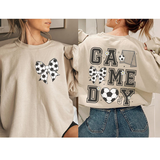 Soccer Bow Sweatshirt