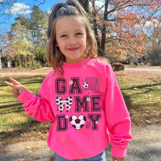 Soccer Bow Sweatshirt