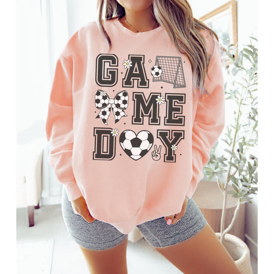 Soccer Game Day Bow Sweatshirt