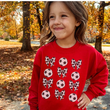 Soccer Bow Sweatshirt