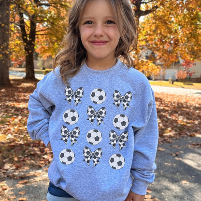 Soccer Bow Sweatshirt