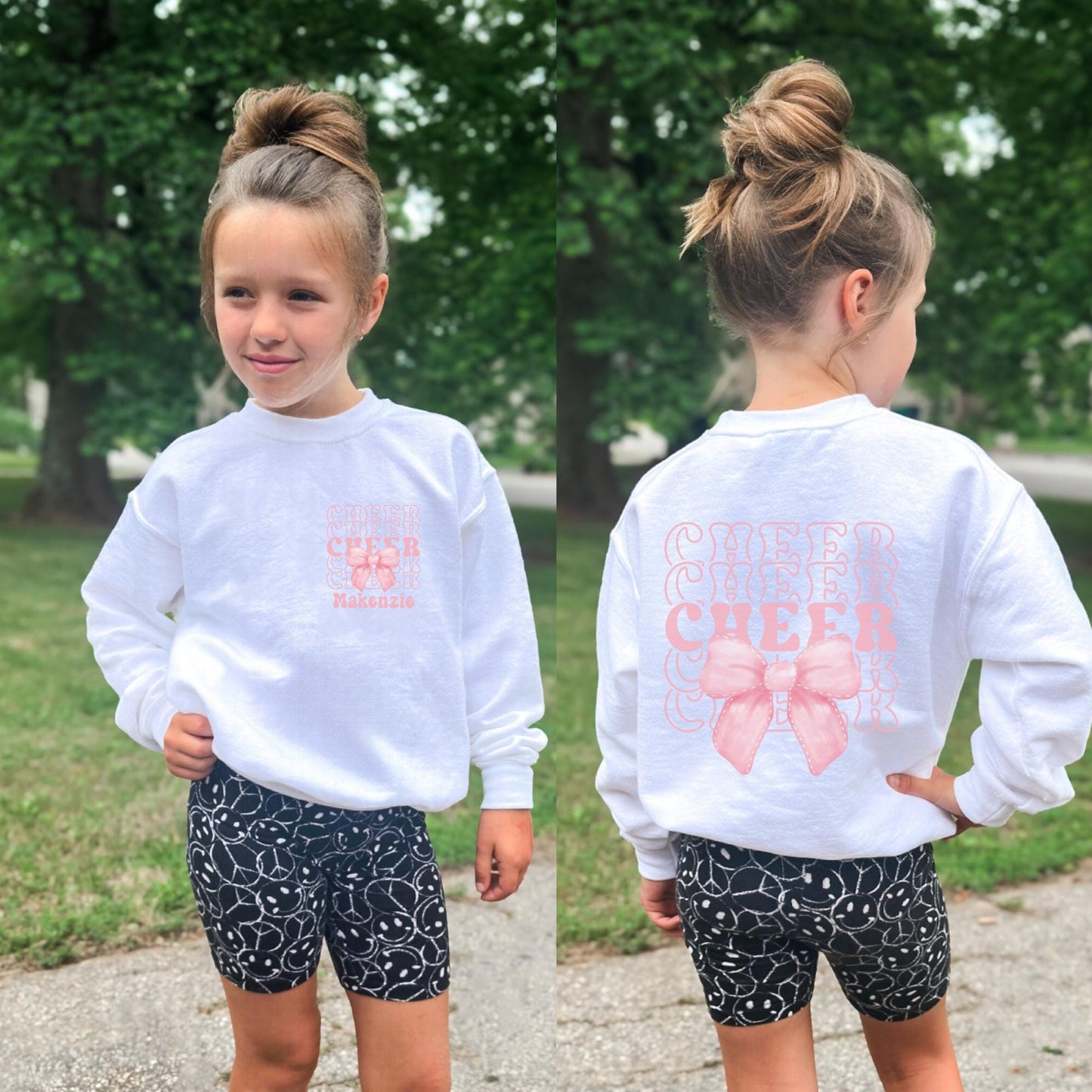 Personalized Cheer Bow Sweatshirt