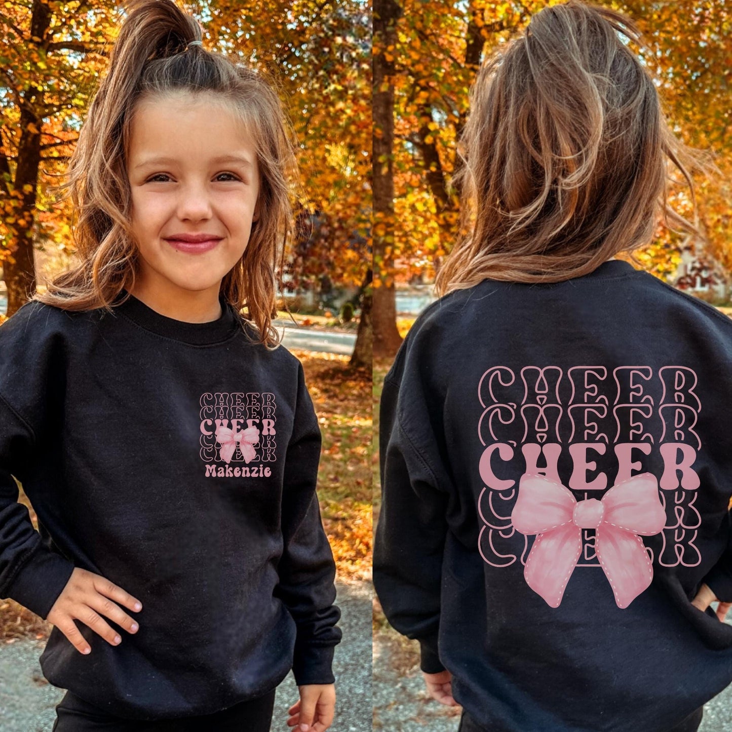 Personalized Cheer Bow Sweatshirt