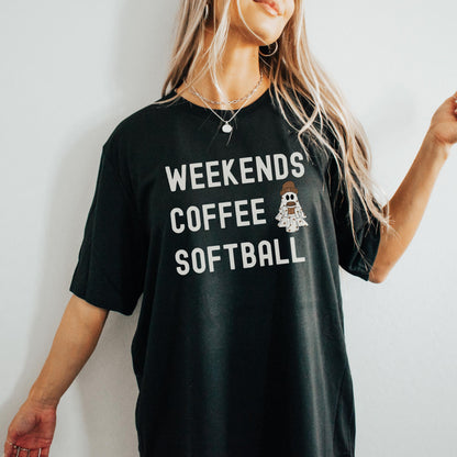 Weekends Coffee Softball Shirt