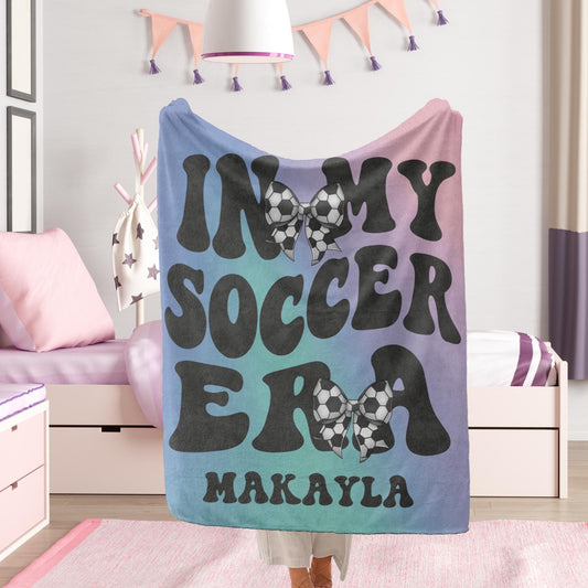 Personalized  Name In My Soccer Era Blanket